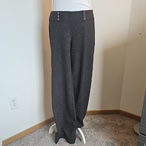 White House Black Market Gray Wide-Leg Pants